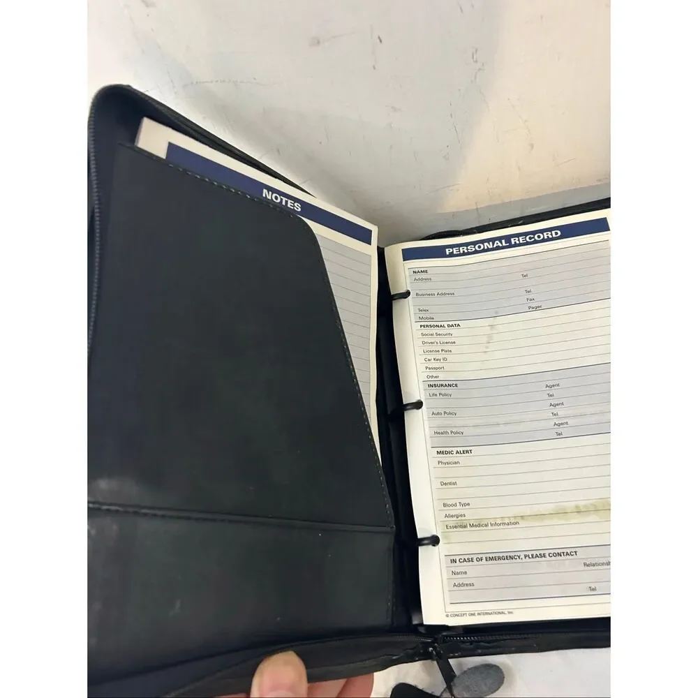 Wall Street Collection 1995 planner black‎ zipper 10